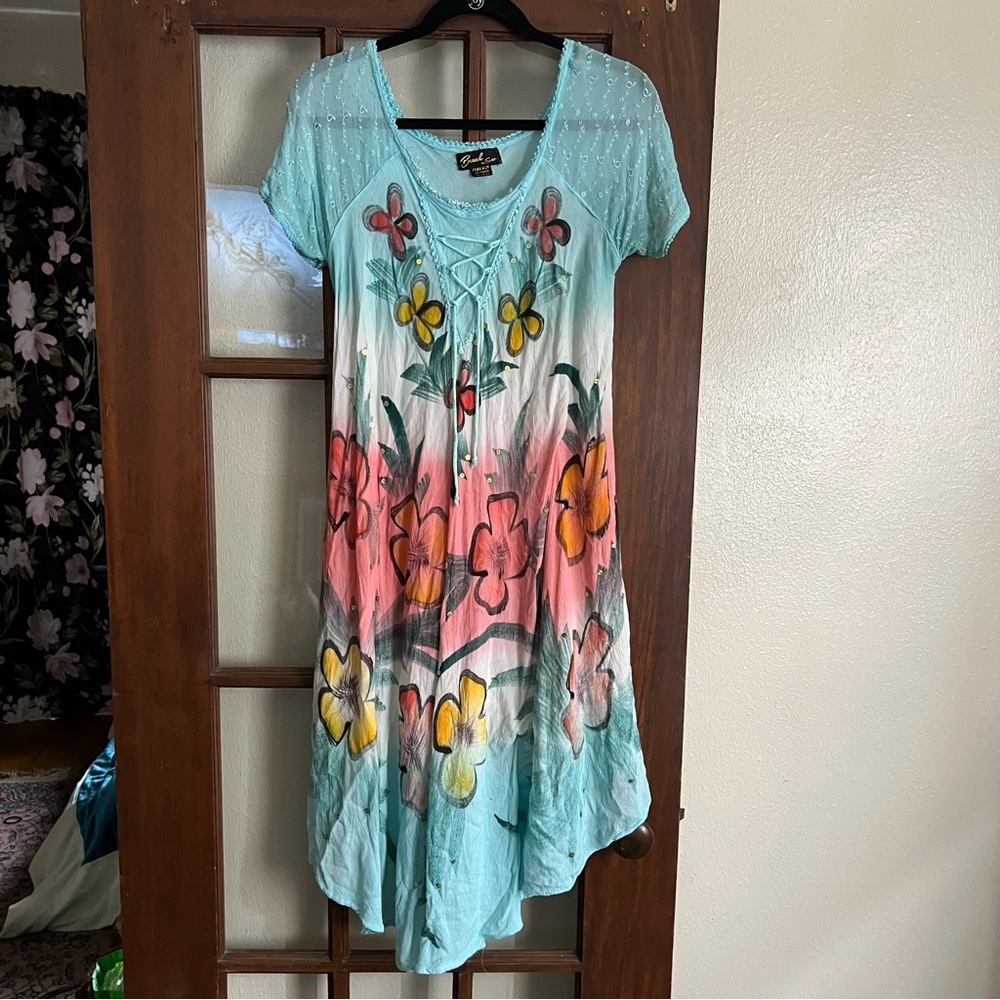 Light Blue Artsy Beachy Dress